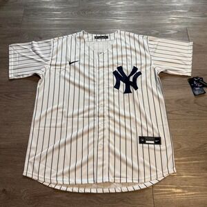 Nike New York Yankees Derek Jeter #2 Home Jersey NWT Men's Large Pinstripe